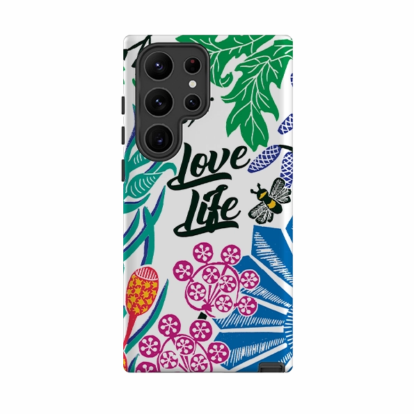 Samsung Tough Case - Love Life By Kate Heiss Luxury Finish Texture Gloss Finish