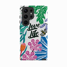 Samsung Tough Case - Love Life By Kate Heiss Luxury Finish Texture Gloss Finish