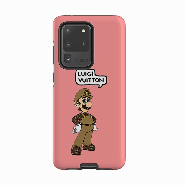 Durable Build Reusable Material Samsung Tough Case - Luigi Vuitton Peachygrape By Angelica Hicks