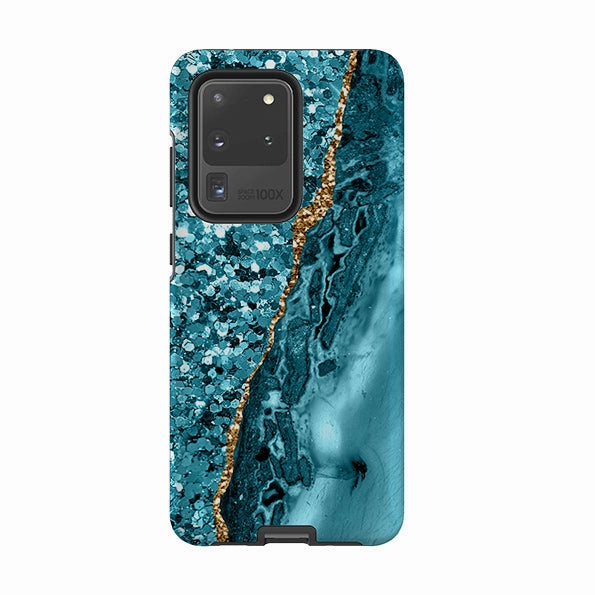 Slim Edge Smooth Texture Samsung Tough Case - Marine (case does not glitter)