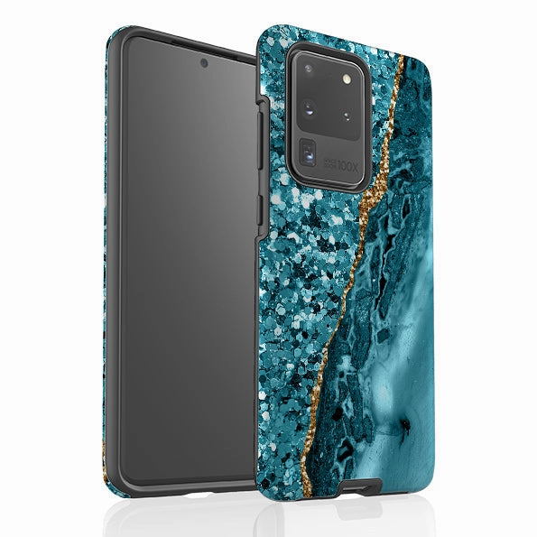 Flexible Material Samsung Tough Case - Marine (case does not glitter)