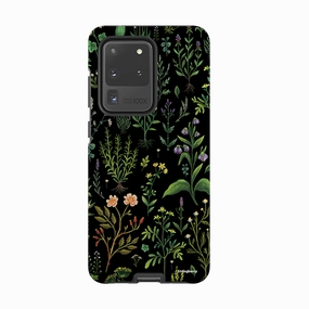 Easy Grip Durable Pattern Samsung Tough Case - Medieval Herbal By Anna Stead