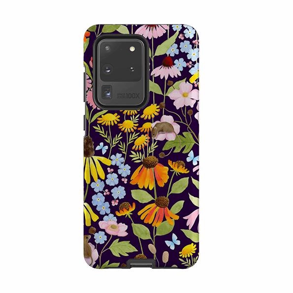 Durable Design Texture Shock absorption Samsung Tough Case - Mice And Wildflowers By Bex Parkin