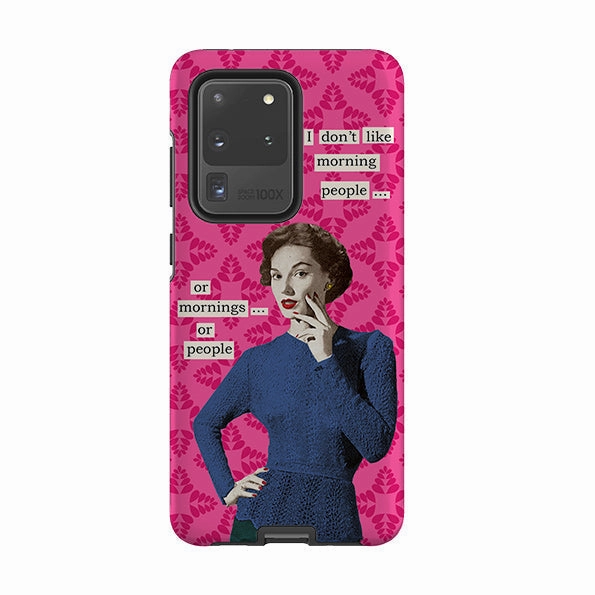 Samsung Tough Case - Morning Person By Clare Jordan Modern Build Texture Stylish frame