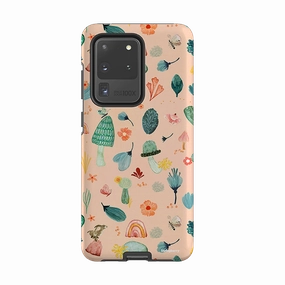 Sleek Surface Samsung Tough Case - Mushroom World Pink By Katherine Quinn