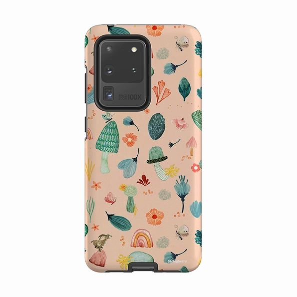 Sleek Surface Samsung Tough Case - Mushroom World Pink By Katherine Quinn