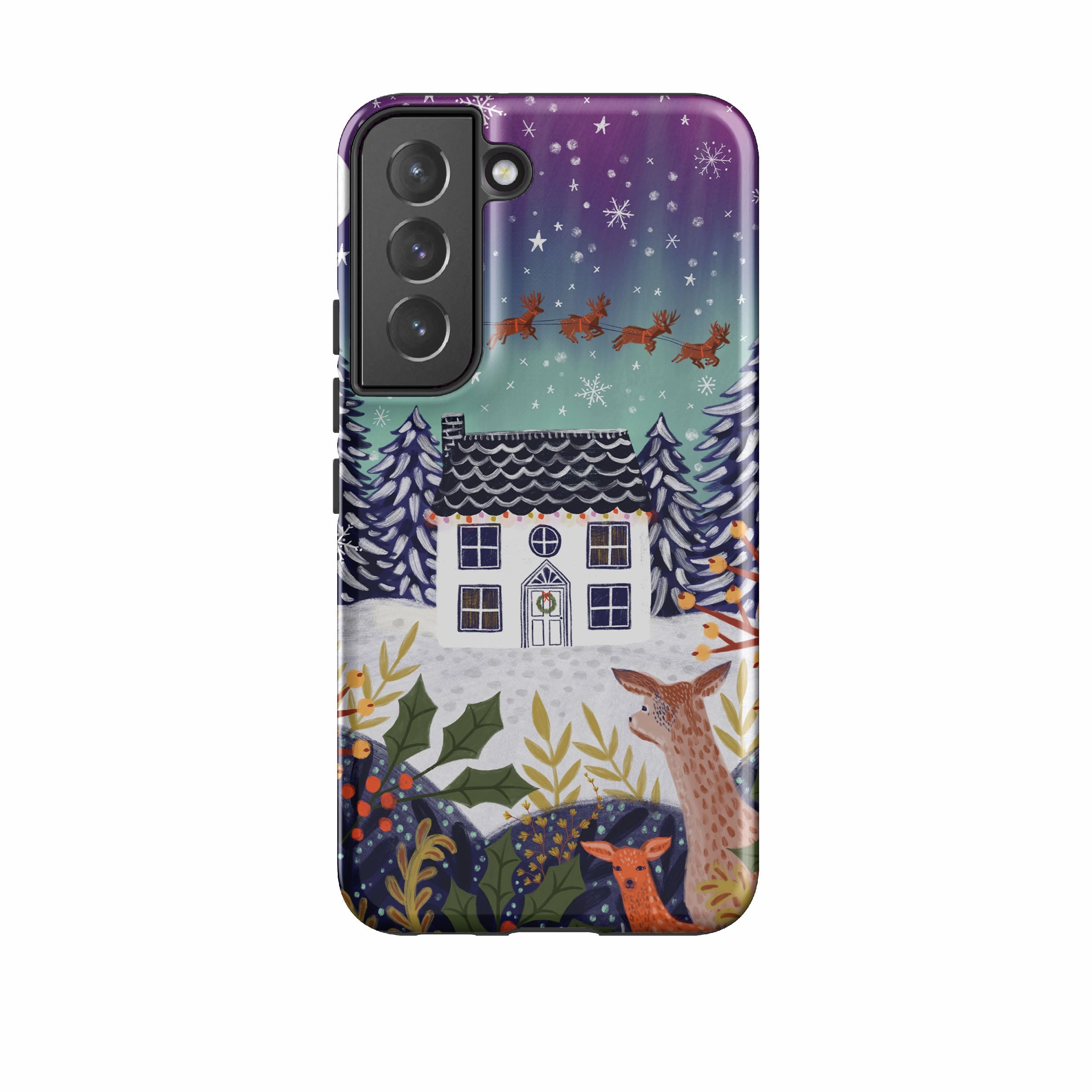 Vibrant pattern High strength Samsung Tough Case - Night Before Christmas By Lee Foster Wilson