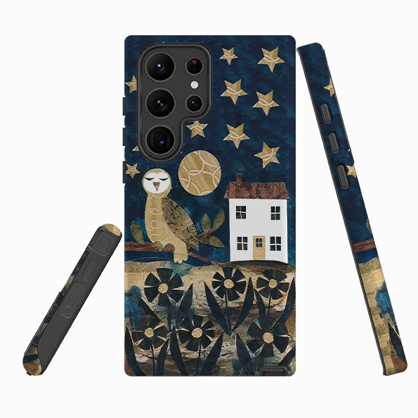 High gloss Matte Surface Design Samsung Tough Case - Night Watch Owl By Tracey English