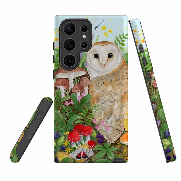 clean design Durable Pattern Samsung Tough Case - Owl Garden By Bex Parkin