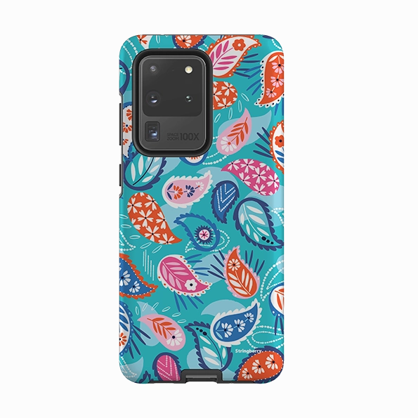 Subtle Touch Samsung Tough Case - Paisley Blue By Ali Brookes