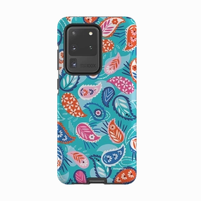 Edge Reinforced Tough Exterior Samsung Tough Case - Paisley Blue By Ali Brookes