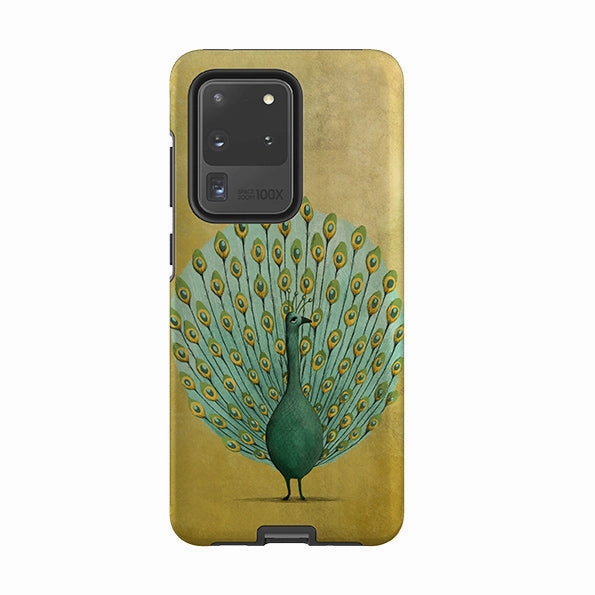 Samsung Tough Case - Peacock By Maja Lindberg Soft coating Strong Outline