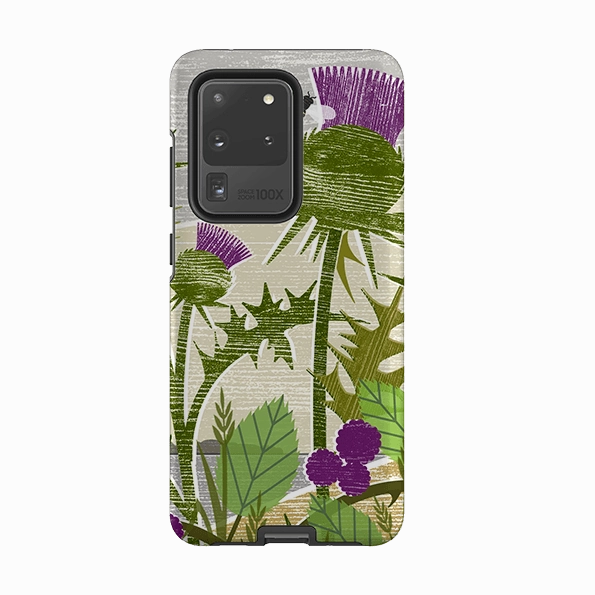 Samsung Tough Case - Purple Thistle By Liane Payne Comfort Texture Sporty Design