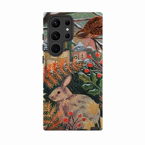 Soft Surface Layer Custom Fit Samsung Tough Case - Rabbit By Lee Foster Wilson