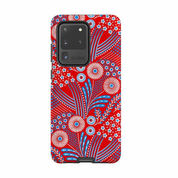 Samsung Tough Case - Red Bouquet By Cressida Bell Modern Texture Look