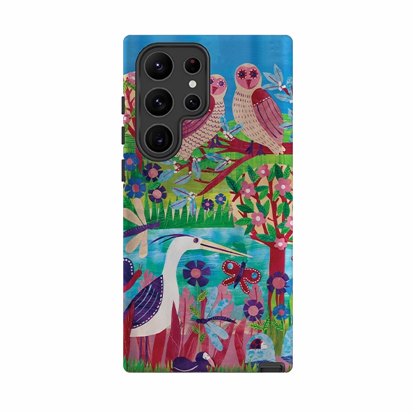 Elegant Texture Layer Shockproof Corners Samsung Tough Case - Riverside By Tracey English