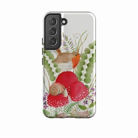 Samsung Tough Case - Robin And Snail By Bex Parkin Hard Plastic
