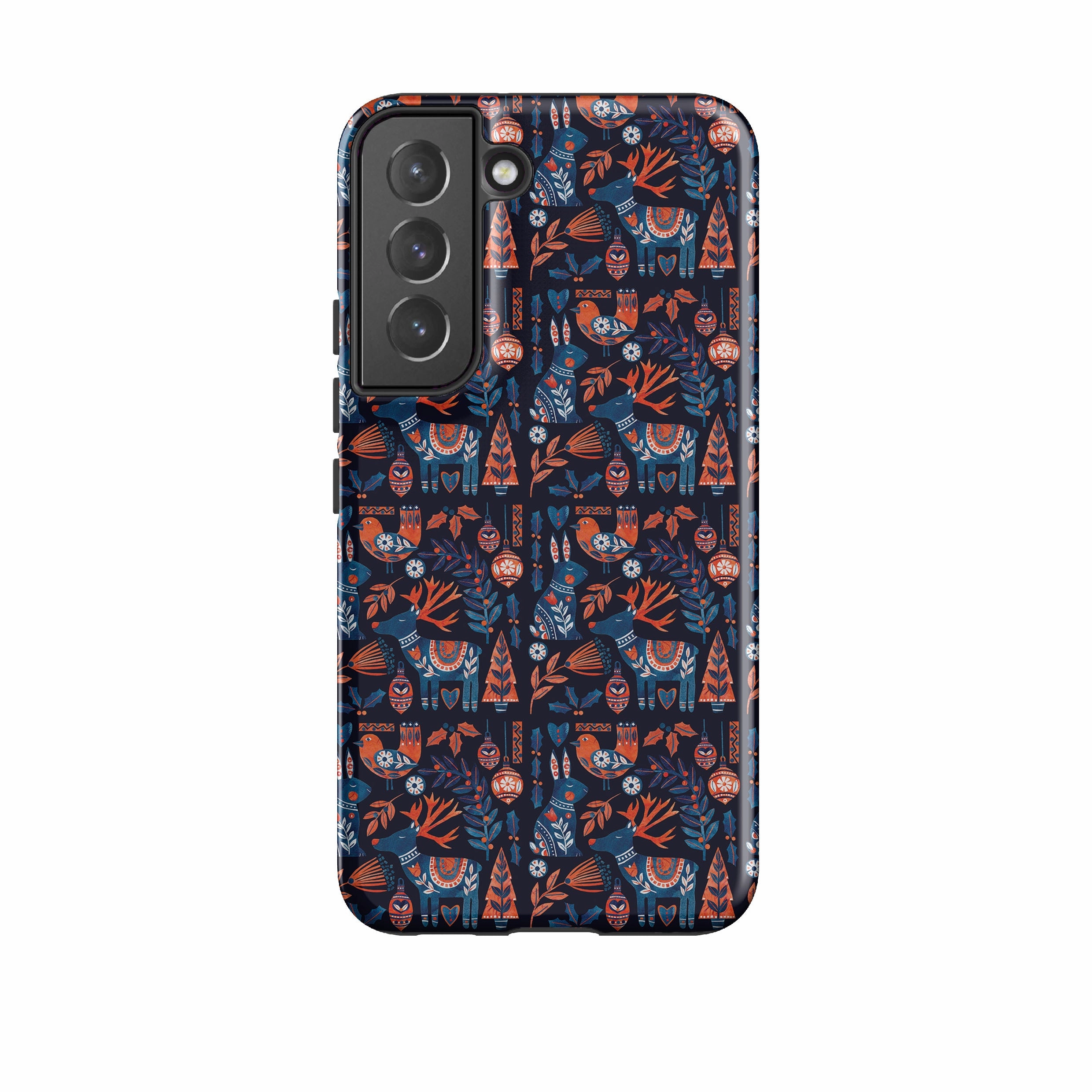 Soft Edge Samsung Tough Case - Scandi Animals Dark By Tracey English