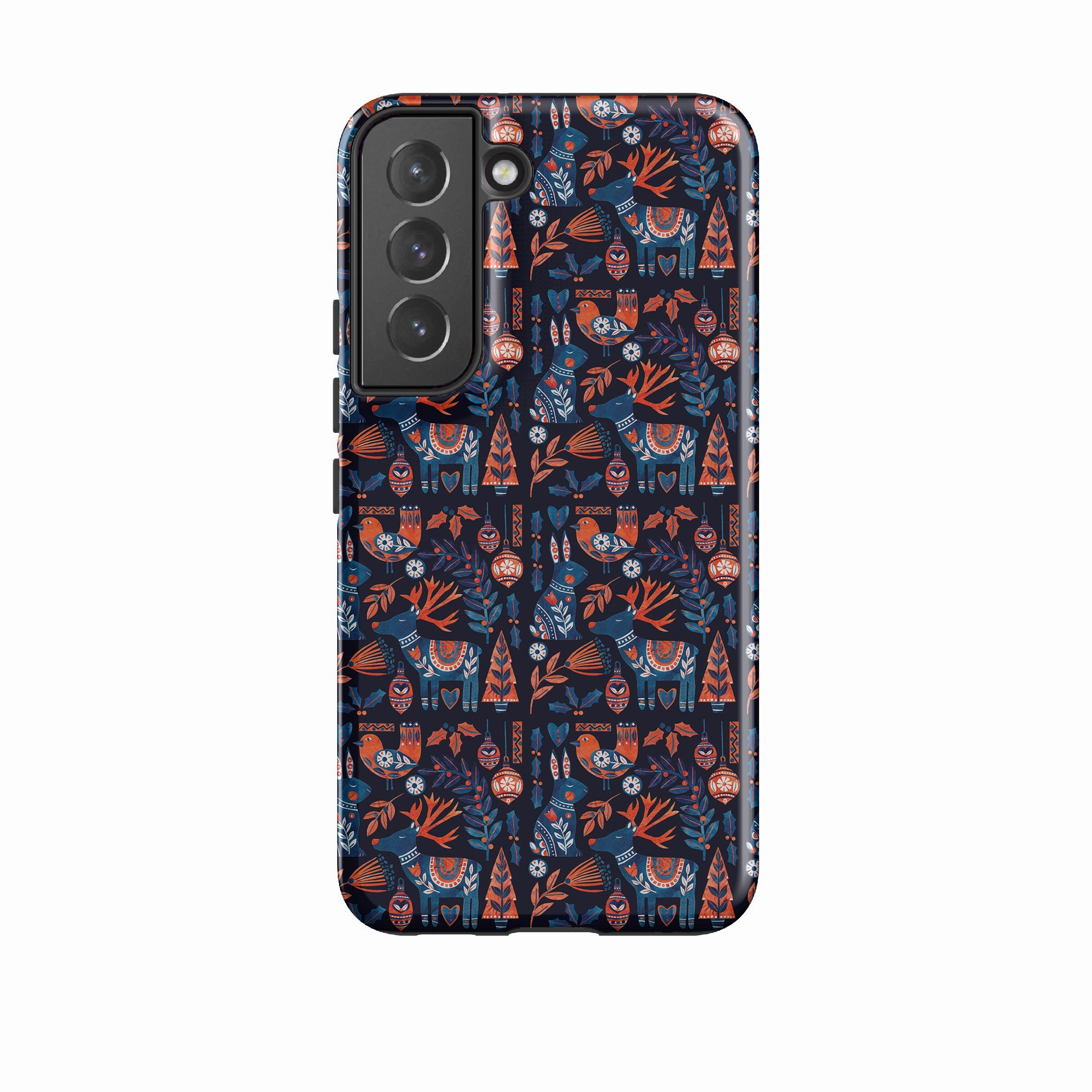 Samsung Tough Case - Scandi Animals Dark By Tracey English Classic Pattern Comfort Design
