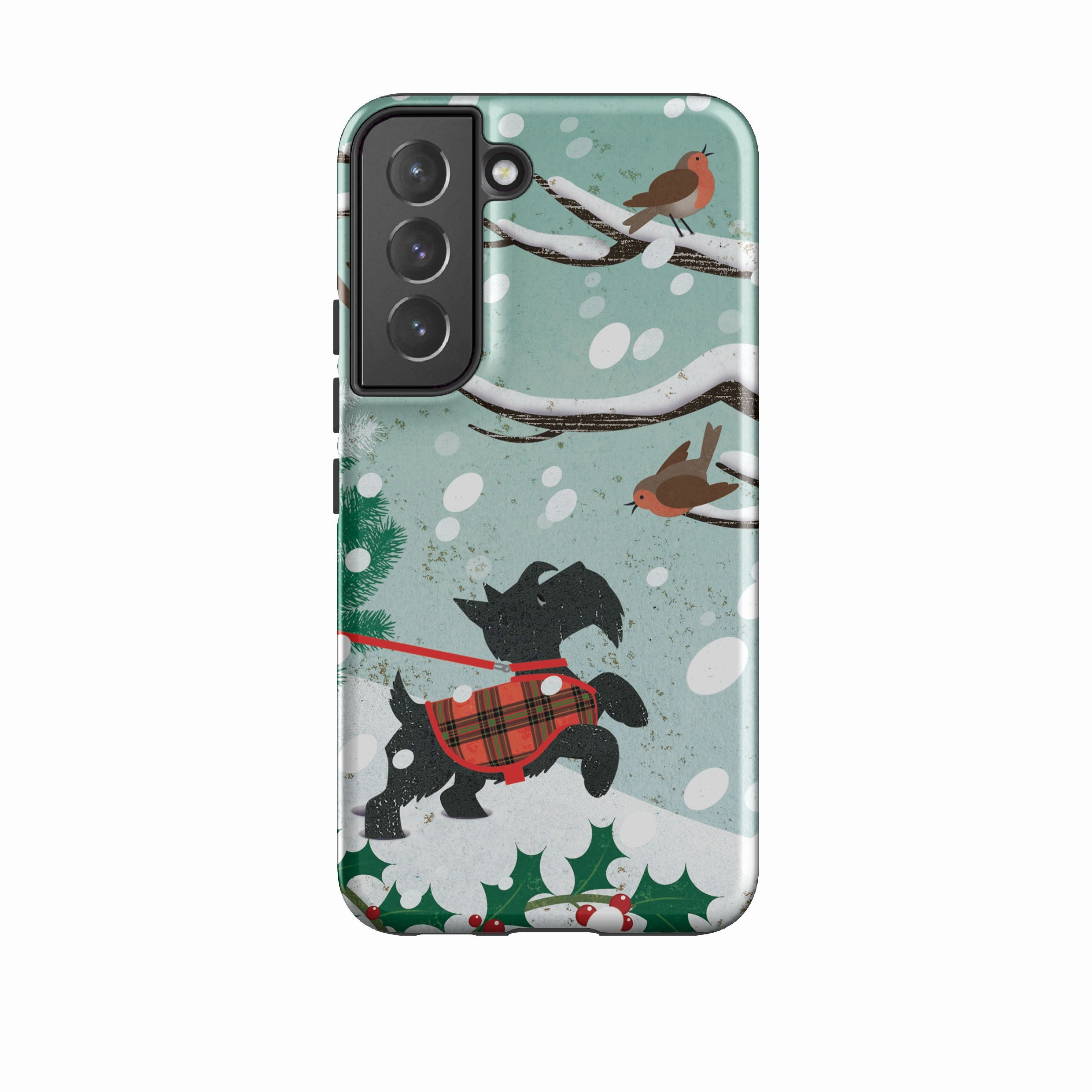 Trendy Accessory Rugged Build Samsung Tough Case - Scottie in Snow By Liane Payne