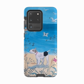Marble Texture Rugged Texture Design Samsung Tough Case - Seaside Dog By Mary Stubberfield