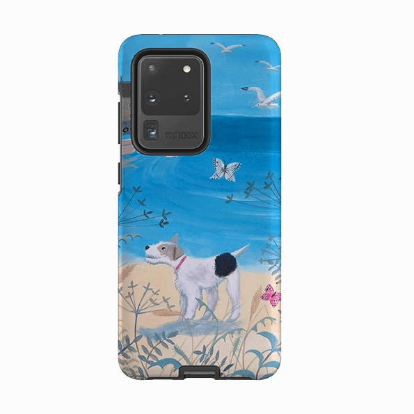 Marble Texture Rugged Texture Design Samsung Tough Case - Seaside Dog By Mary Stubberfield