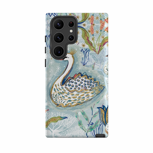 Samsung Tough Case - Seven Swans I By Emma Frances Grant Smooth Look Texture