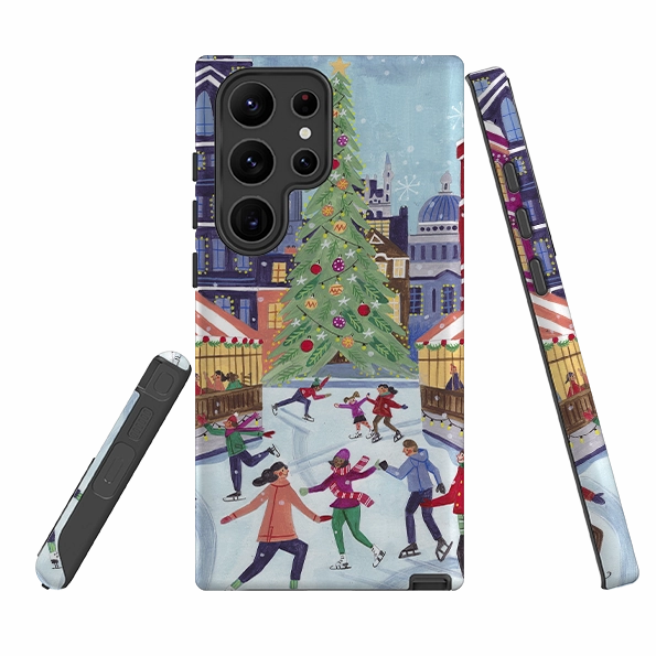 TPU Material Smooth Surface Layer Samsung Tough Case - Skating London By Caroline Bonne Muller