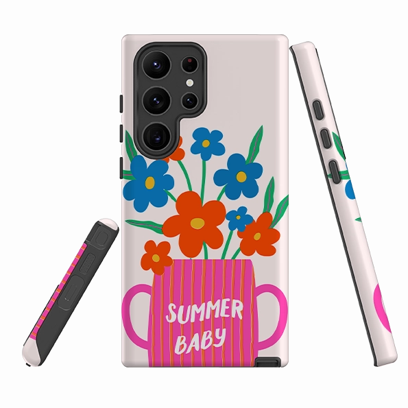 Minimal Aesthetic anti dust Samsung Tough Case - Summer Baby