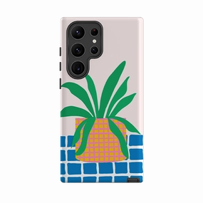 Minimal Protection Flexible Edge Texture Samsung Tough Case - Summer Vine