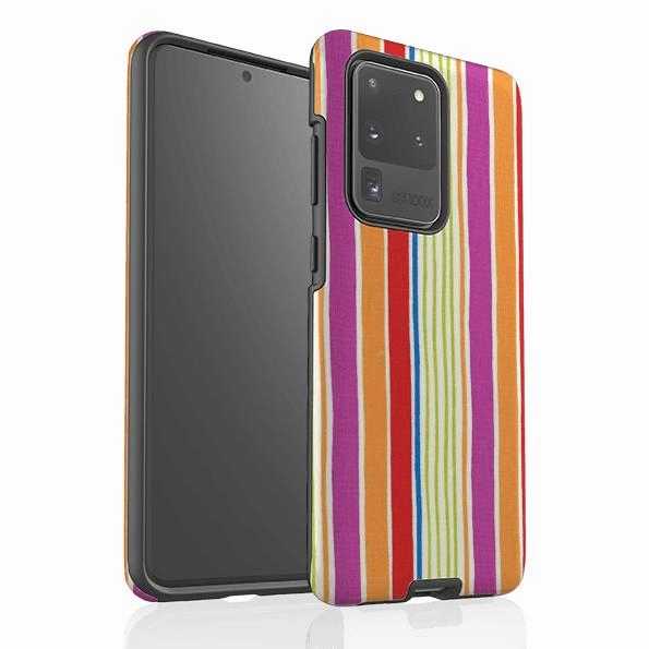 Wireless Charging Compatible Rugged Design Style Samsung Tough Case - Sunrays Orange By Sarah Campbell