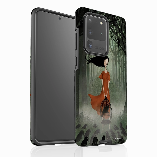 Travel Ready Samsung Tough Case - The Raven Girl By Maja Lindberg