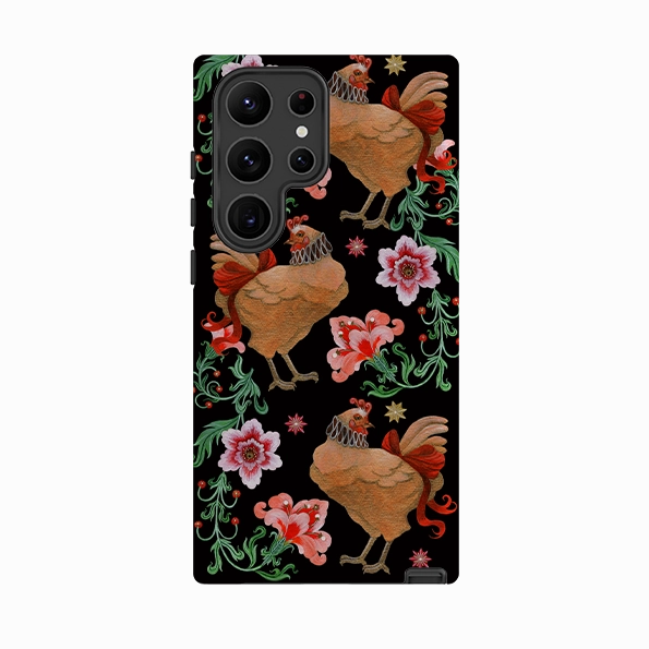 Samsung Tough  Case - Three French Hens By Maria Matos Trendy Texture