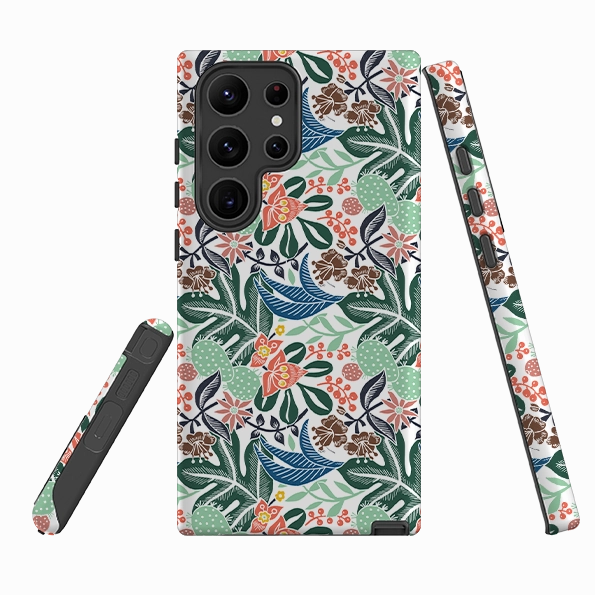 Rugged Edge Fashion Texture Samsung Tough Case - Tropical Cactus 2 By Kate Heiss