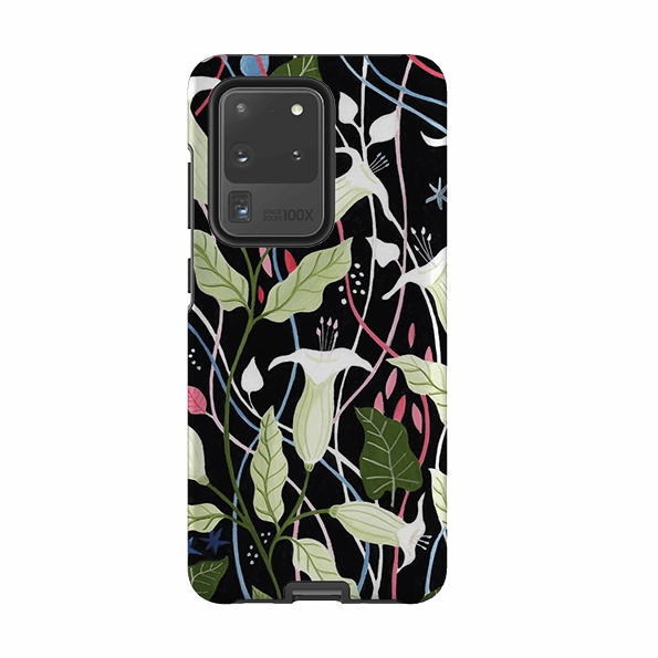 Samsung Tough Case - Trumpet Flowers By Bex Parkin Subtle Touch Luxury Finish Texture