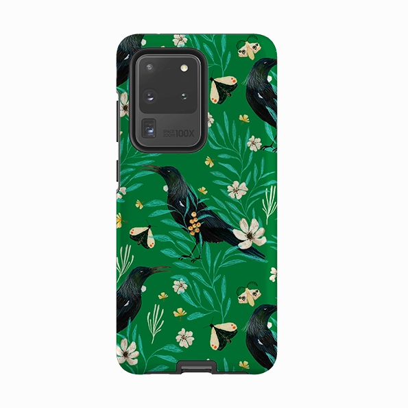 Anti scratch Vibrant pattern Samsung Tough Case - Tui Green By Katherine Quinn