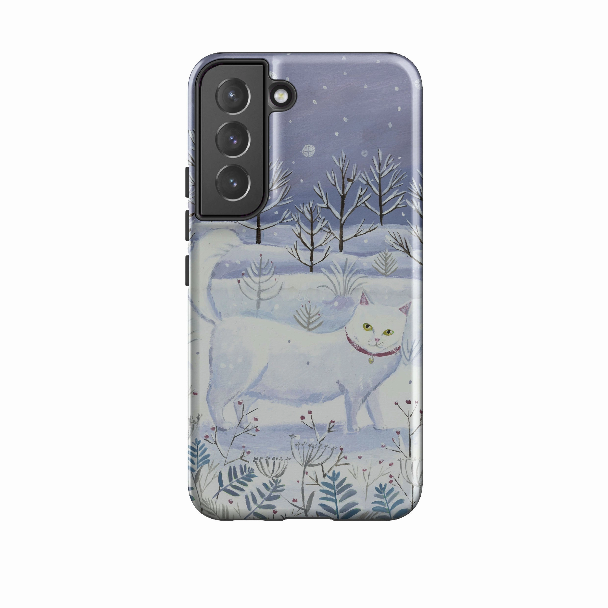 Marble Pattern Samsung Tough Case - White Cat By Mary Stubberfield