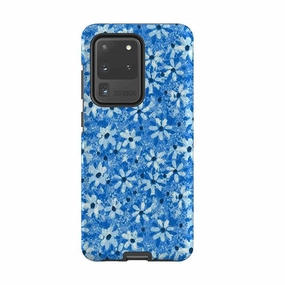 Matte Texture Layer Samsung Tough Case - Windowbox Blue By Sarah Campbell