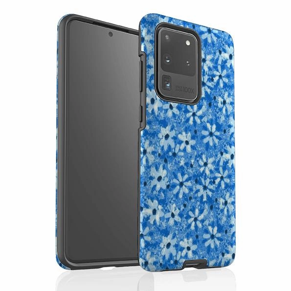 Textured Grip Samsung Tough Case - Windowbox Blue By Sarah Campbell
