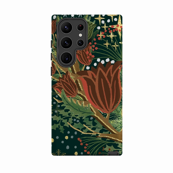 Samsung Tough Case - Winter Deer II By Emma Frances Grant Matte Coating Finish Matte Feel