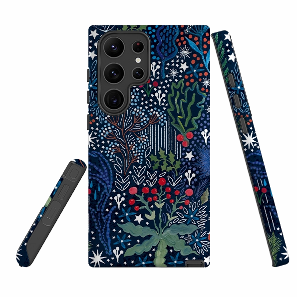 Samsung Tough Case - Winter Flowers I By Emma Frances Grant Trendy Detailing Ultra Thin