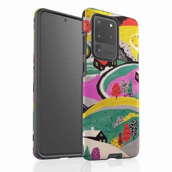 Comfort Fit Non slip grip Samsung Tough Case - Winter Landscape By Sarah Campbell