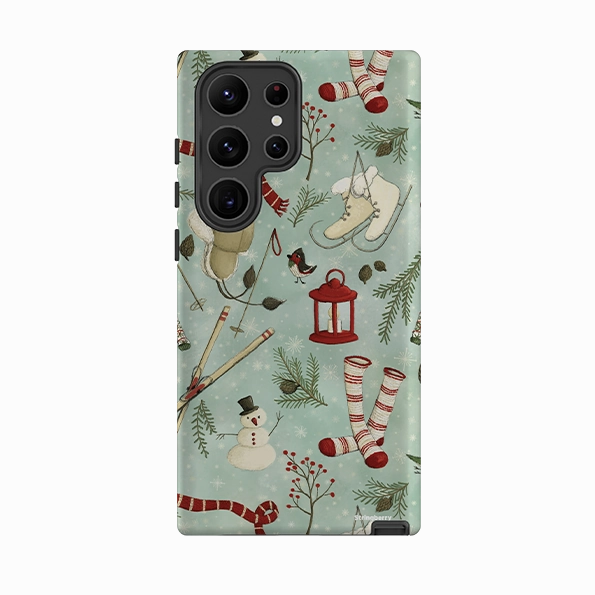 Protective Texture Layer Samsung Tough Case - Winter Pattern By Maja Lindberg