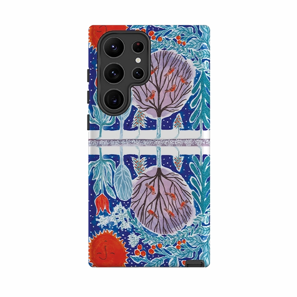 Soft Grip Layer Hybrid Pattern Samsung Tough Case - Winter Sun III By Emma Frances Grant