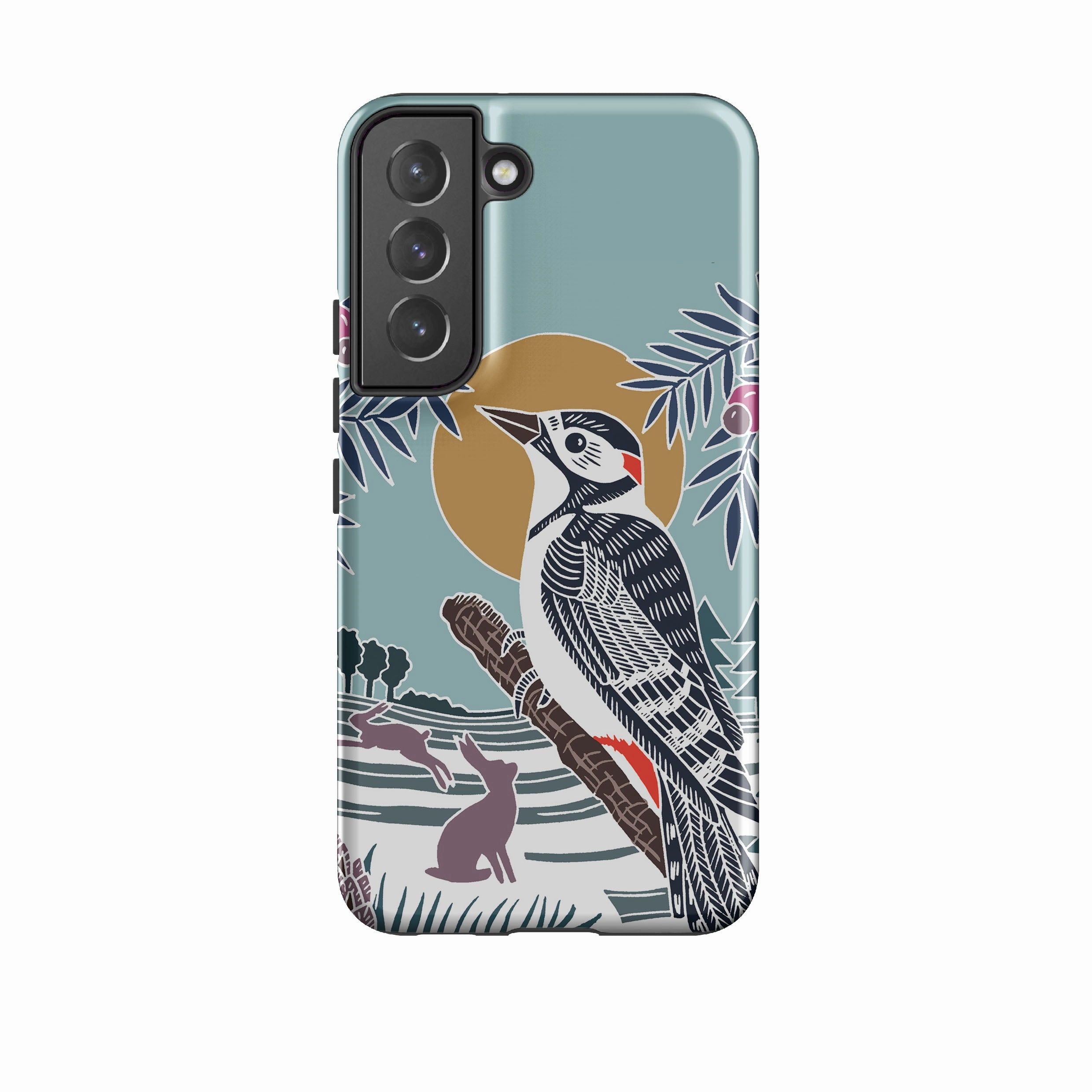 Subtle Touch Luxury Texture Finish Samsung Tough Case - Woodpecker Brown By Kate Heiss