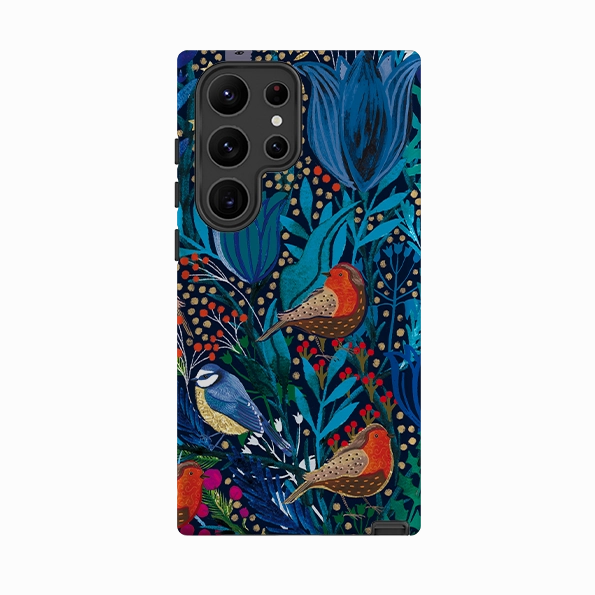 Samsung Tough Case - Xmas Robin IV By Emma Frances Grant Elegant Pattern Elegant Edge