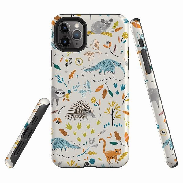 iPhone Tough Case - Hanging Around By Ali Brookes Matte Pattern Layer Ergonomic Shape