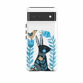 Stylish Detailing Minimal Style Google Tough Case -  Folk Rabbit By Tracey English