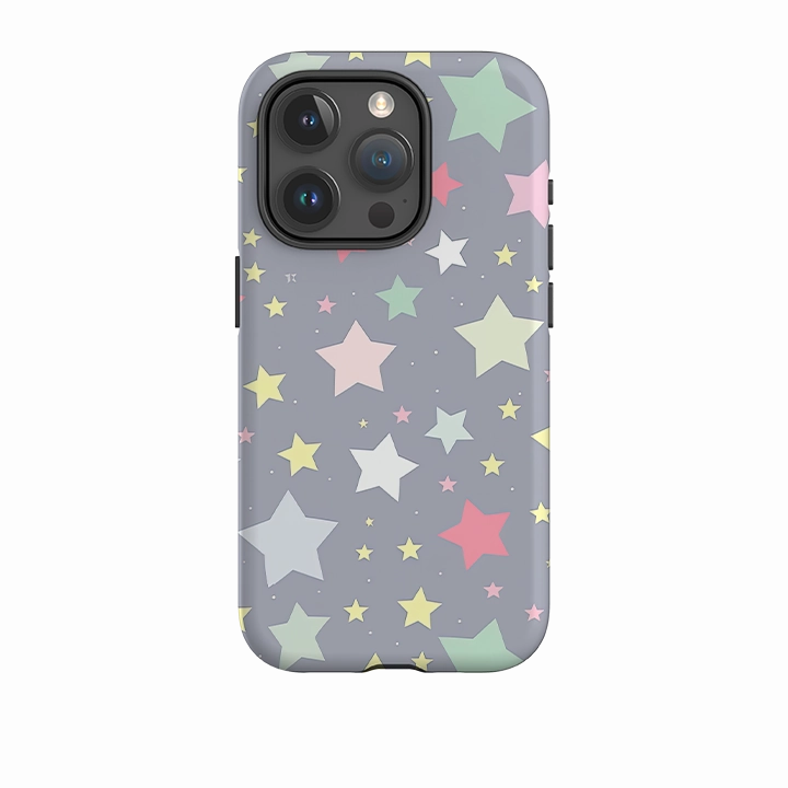 iPhone Case - Pastel Stars Shock Frame