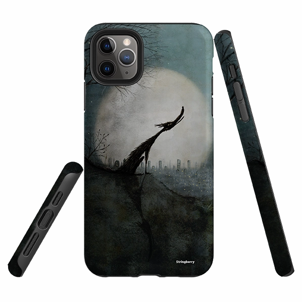 Sporty Design Premium Form iPhone Tough Case - Wolf Moon By Maja Lindberg